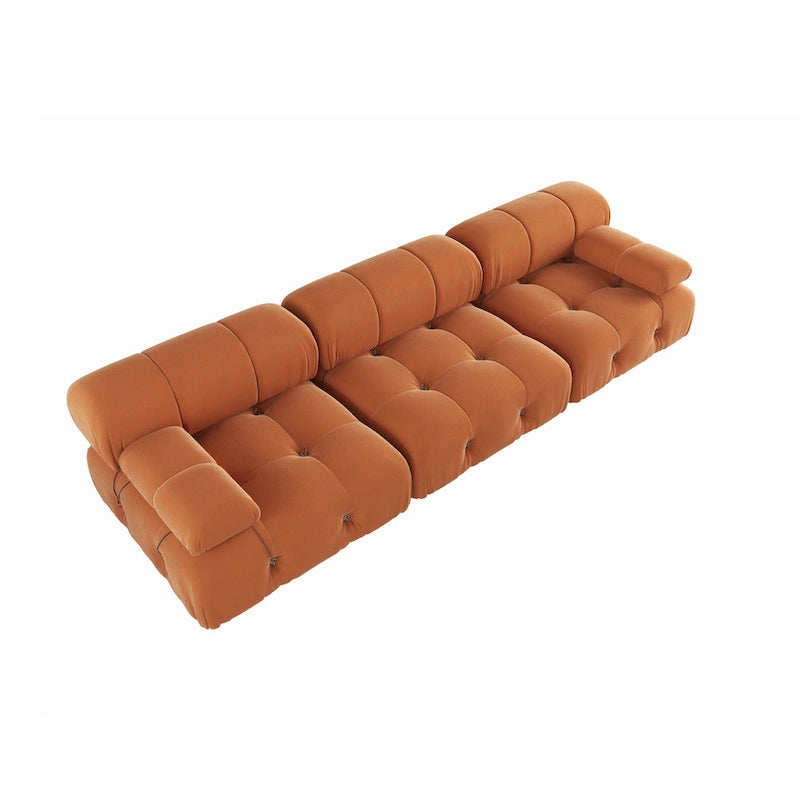 Canapé modulable réversible 3 places en velours