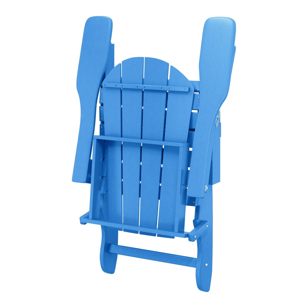 Polytrends Laguna Fade Resistant All Weather Outdoor Patio Folding Adirondack Chair