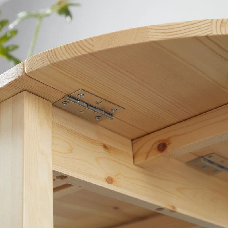 HOMCOM Table de cuisine en bois massif 55 po, Tables à abattants pour petits espaces, Table de salle à manger pliante
