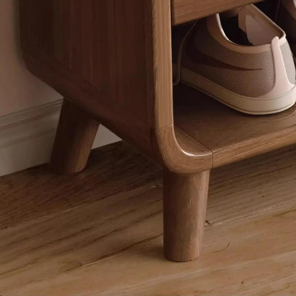 Modern Wood Hallway Medium Shoe Storage Cabinet