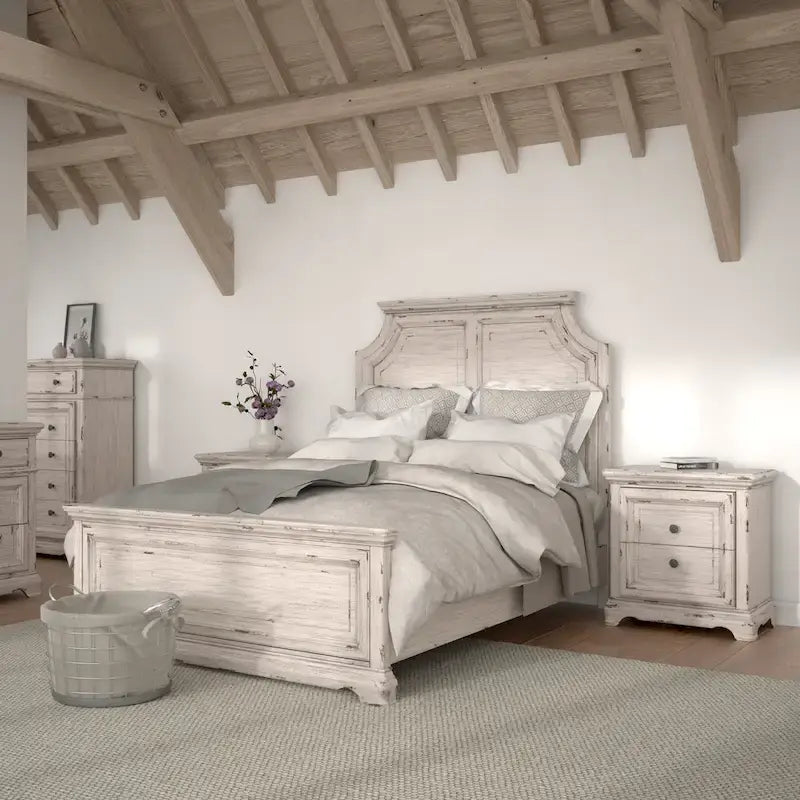 Palisade 5-Piece Antique White Bedroom Set