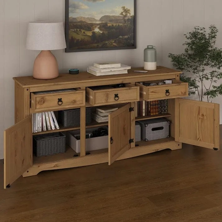 Buffet bas de style rustique 65 po - Collection Corona