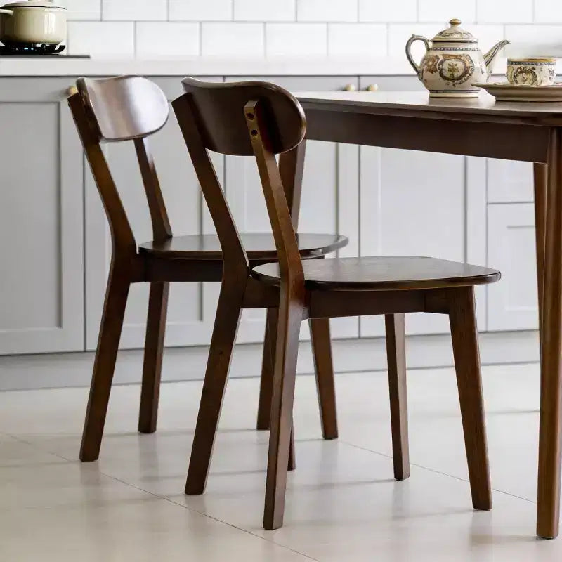 Chaises de salle à manger en bois massif de style moderne du milieu du siècle, lot de 2, pour salle à manger, restaurant ou salon - Panipeachy