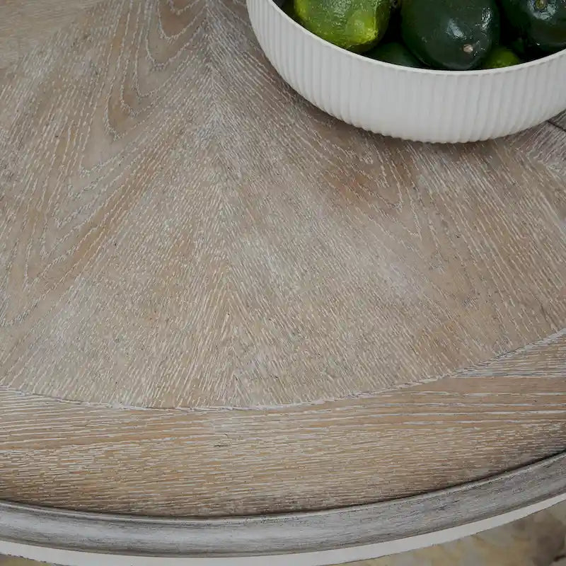 Magnolia Manor Round Pedestal Dining Table with Expandable Leaves - 2 Finishes