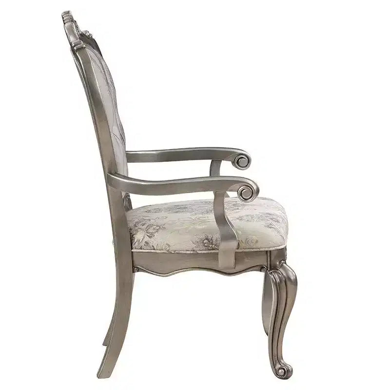 23.25 Chaise de salle à manger Ariadne en velours et finition platine antique - Acme Furniture