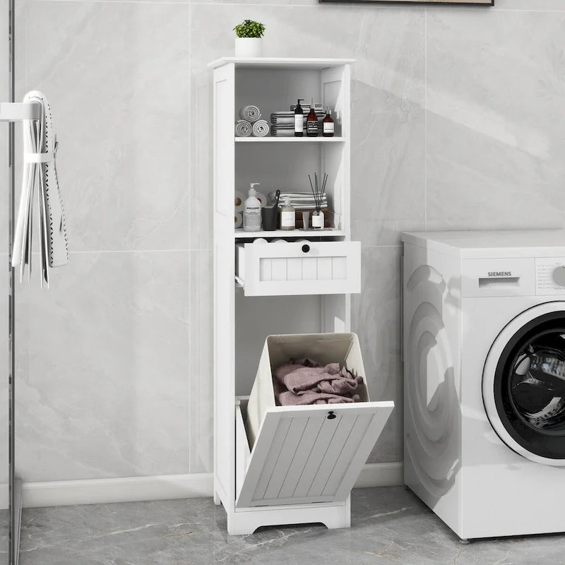 Meuble de tri de linge inclinable à un tiroir