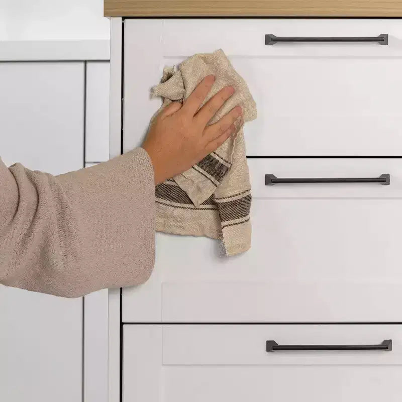 Îlot de cuisine à 6 tiroirs – style maison de campagne, blanc et érable muscade, 47,25 po l