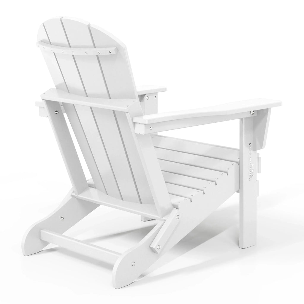 Polytrends Laguna Fade Resistant All Weather Outdoor Patio Folding Adirondack Chair