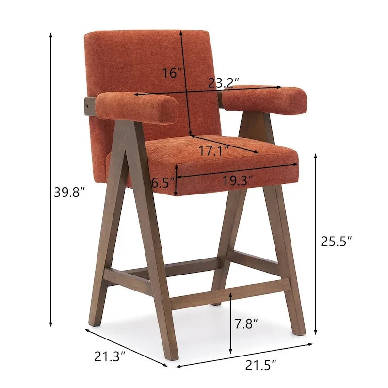Tabouret de comptoir rembourré contemporain, unité