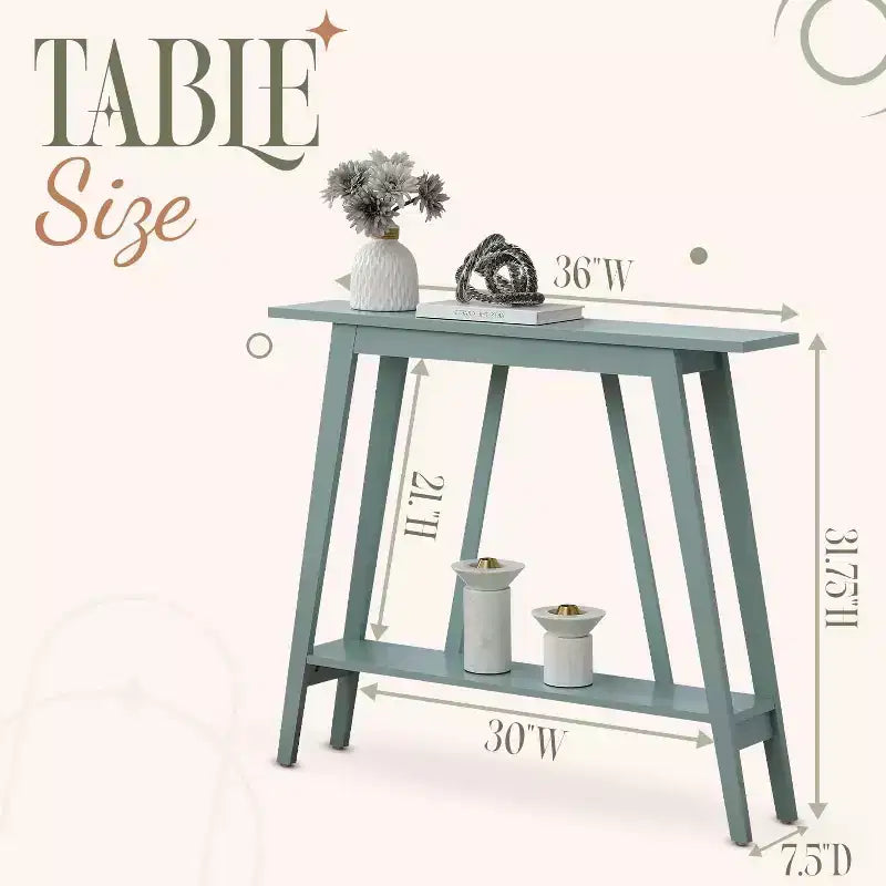Kings Brand Furniture – Console étroite avec étagère de rangement pour couloir, entrée, vestibule, salon