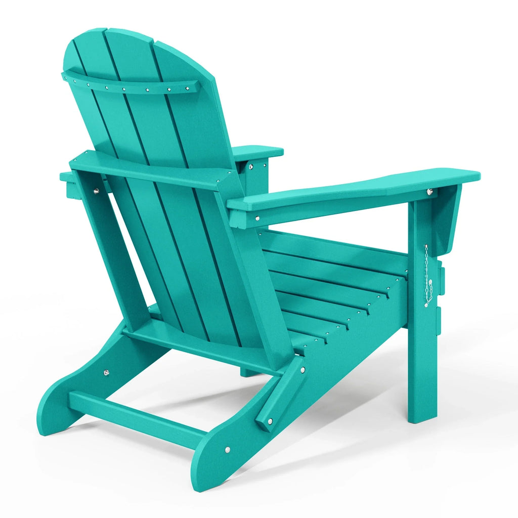 Polytrends Laguna Fade Resistant All Weather Outdoor Patio Folding Adirondack Chair