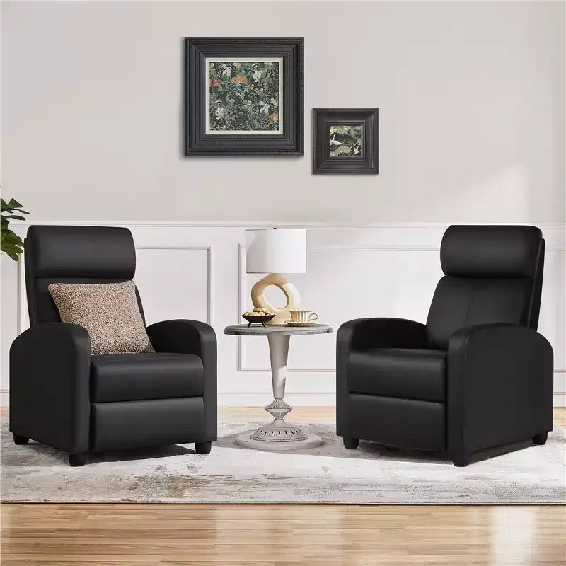 Yaheetech Lot de 2 Canapés Inclinables Modernes en Cuir PU pour Salon, Chambre