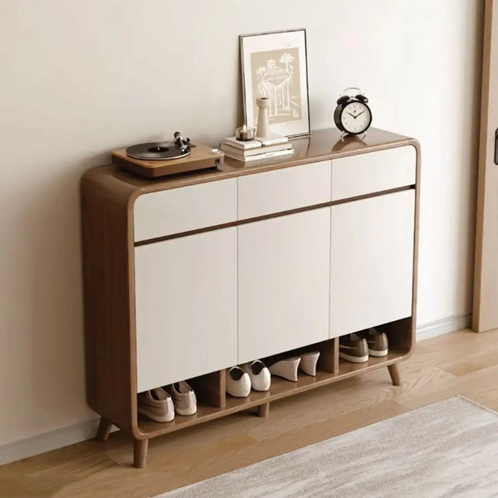 Modern Wood Hallway Medium Shoe Storage Cabinet